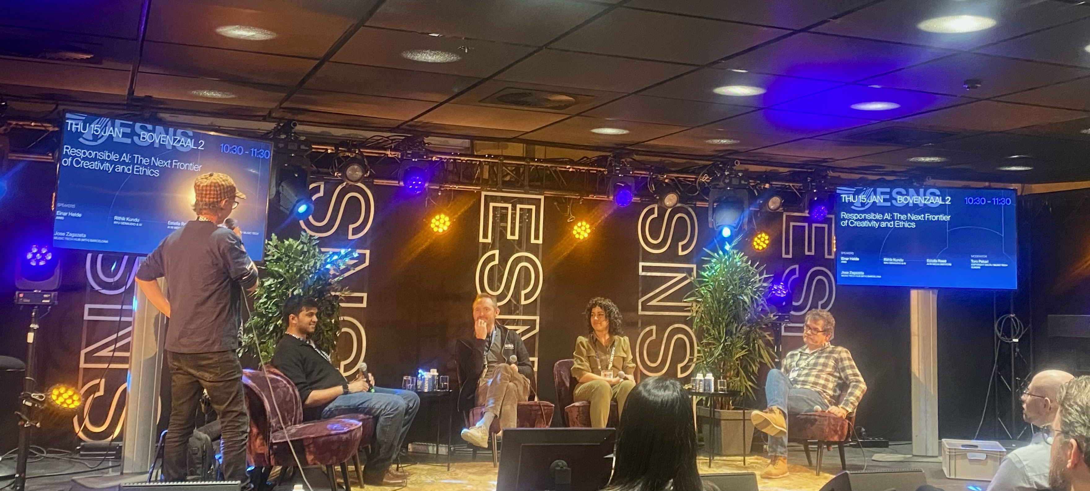 Rithik Kundu on the Responsible AI panel at ESNS